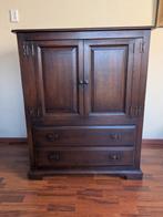 Donkerhouten TV-kast met opbergruimte, Ophalen