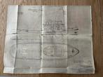 Origineel Algemeen Plan sleepboot BRAZILIE 1953, Hobby en Vrije tijd, Modelbouw | Boten en Schepen, Ophalen of Verzenden, Gebruikt