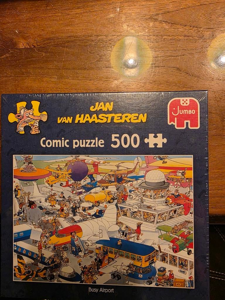 Jan van Haasteren Busy Airport 500 stukjes, Hobby en Vrije tijd, Denksport en Puzzels, Ophalen of Verzenden, 500 t/m 1500 stukjes