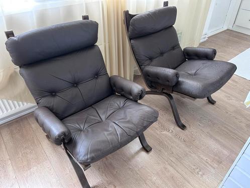 Set vintage fauteuil ingmar relling design relax stoel, Huis en Inrichting, Fauteuils, Zo goed als nieuw, Leer, 50 tot 75 cm, 75 tot 100 cm