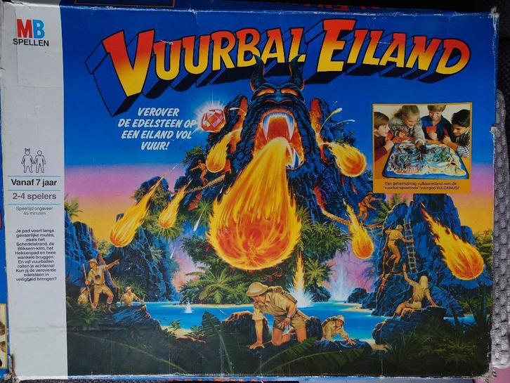 Vuurbal Eiland MB spellen), Hobby en Vrije tijd, Gezelschapsspellen | Bordspellen, Gebruikt, Drie of vier spelers, Ophalen