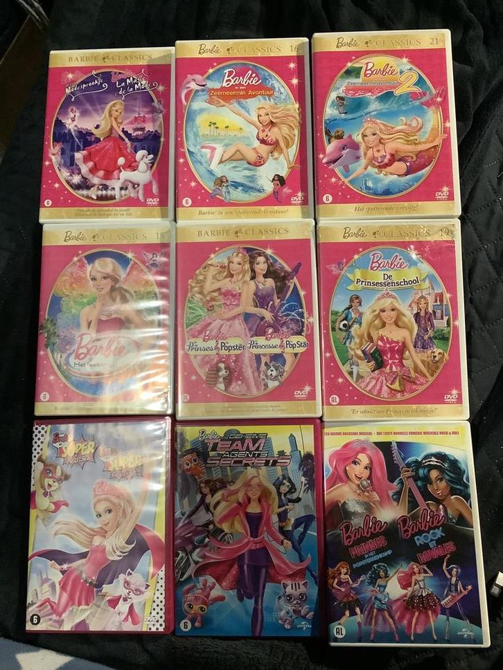Barbie dvd’s in perfecte staat 9 stuks, Cd's en Dvd's, Dvd's | Kinderen en Jeugd, Zo goed als nieuw, Ophalen of Verzenden