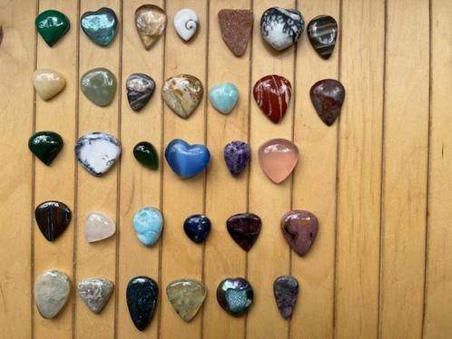 32 Mini Edelstenen Hartjes en Peertjes w.o. Tiffany Stone, Sieraden, Tassen en Uiterlijk, Edelstenen, Nieuw, Ophalen of Verzenden