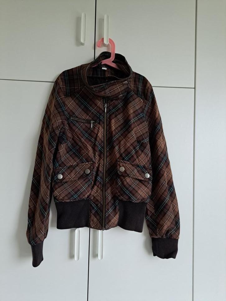 Zomerjas H&M Dividend - maat 36, Kleding | Dames, Jassen | Zomer, Gedragen, Maat 36 (S), Bruin, Ophalen of Verzenden