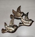 Mid Century massief messing muurhanger vogels meeuwen, Antiek en Kunst, Antiek | Koper en Brons, Verzenden