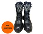 Strass Veterboots Nieuwe collectie, Kleding | Dames, Schoenen, Ophalen of Verzenden, Nieuw, Zwart, Lage of Enkellaarzen