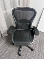 Herman Miller Aeron B - Graphite - Zeer Goed!, Ophalen, Zwart, Zo goed als nieuw, Bureaustoel