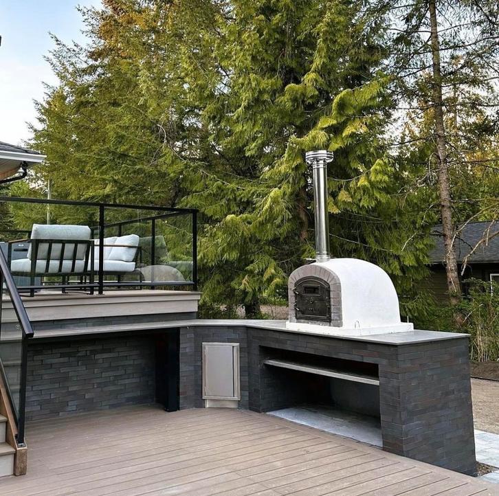 Pizzaoven - houtgestookt - buitenkeuken, Tuin en Terras, Pizzaovens, Zo goed als nieuw, Ophalen