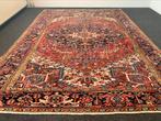 origineel Antiek handgeknoopt perzische heriz tapijt., 200 cm of meer, 200 cm of meer, Rond, Gebruikt