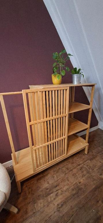 Ikea Nordkisa open kledingkast met schuifdeur bamboe - afbeelding 3