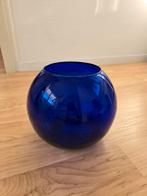 Glazen vaas, Blauw, Ophalen of Verzenden, Minder dan 50 cm, Glas