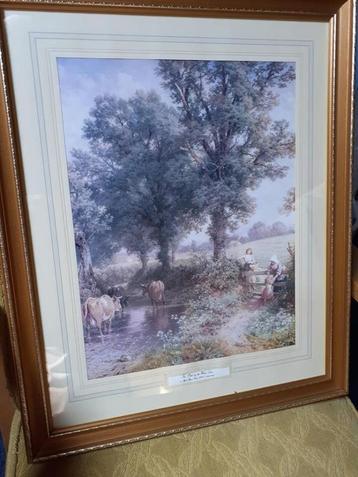 Antieke prent in Antieke lijst. Heel mooi beschikbaar voor biedingen