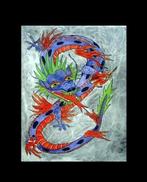 Kleurrijk Schilderij  Japanse vintage tatoeage Irezumi, Antiek en Kunst, Kunst | Niet-Westerse kunst, Ophalen