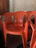 Oranje kunstof stoelen, Tuin en Terras, Ophalen of Verzenden, Zo goed als nieuw, Kunststof