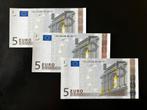 3x €5,- Duisenberg - Griekenland (Y) - UNC, Postzegels en Munten, Bankbiljetten | Europa | Eurobiljetten, Ophalen of Verzenden