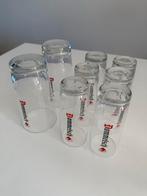 Dommelsch bierglazen - 2 grote, 6 kleine, Glas of Glazen, Gebruikt, Ophalen of Verzenden, Glas