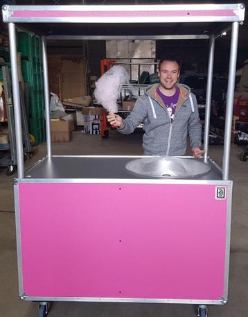 Suikerspinkraam op Maat (Flightcase) + Gold Medal Machine beschikbaar voor biedingen