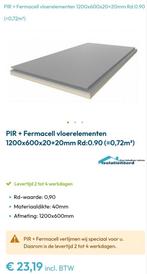 14 stuks PIR + Fermacell vloerelementen 1200x600x20+20mm, Ophalen, Zo goed als nieuw, Hardschuim (Pir)