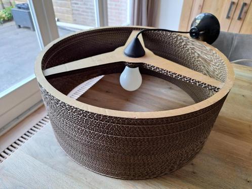 Design hanglamp QAZQA karton/papier diameter 50 cm, Huis en Inrichting, Lampen | Hanglampen, Zo goed als nieuw, Minder dan 50 cm