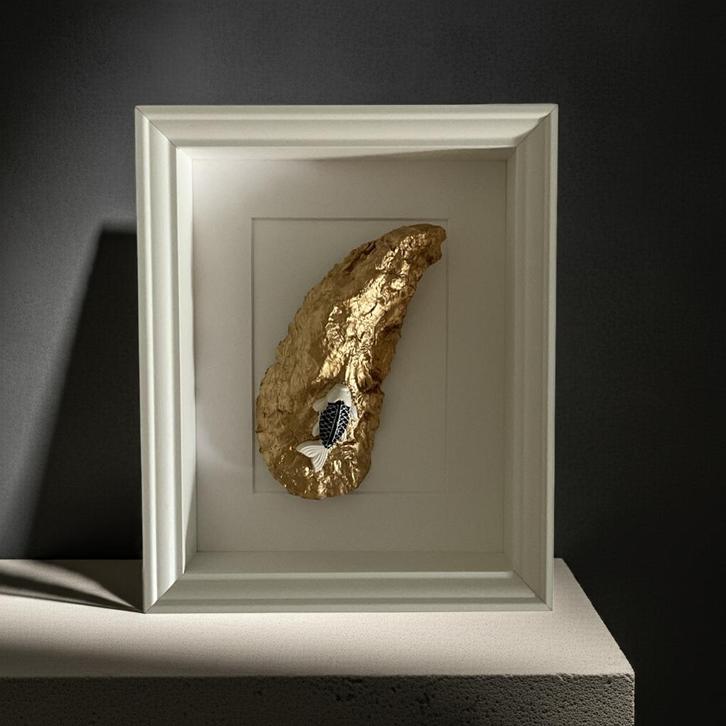 (Gepersonaliseerde) Handbeschilderde Oester in lijst, Huis en Inrichting, Woonaccessoires | Overige, Nieuw, Verzenden