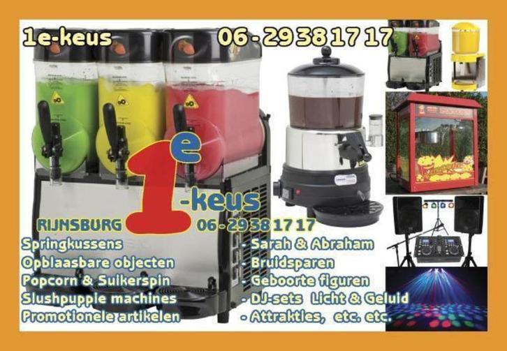 SLUSHPUPPIE op uw feest, huur 'n SLUSHMACHINE, 30 smaken, Hobby en Vrije tijd, Feestartikelen | Verhuur, Zo goed als nieuw, Overige