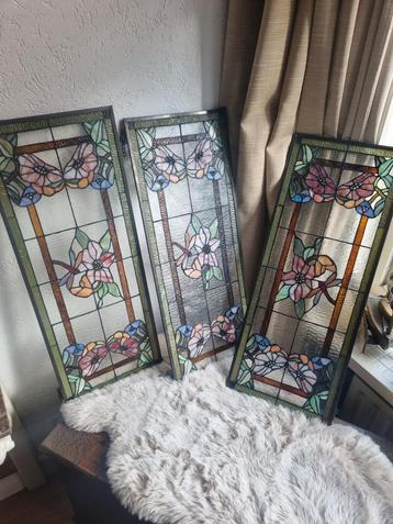 3 x glas in lood panelenTiffany stijl beschikbaar voor biedingen