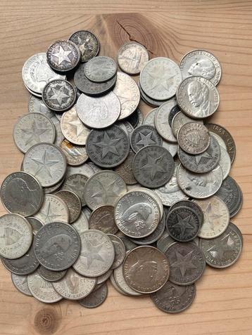 Cuba uitzoekpartijtje met 500 gram zilveren munten. beschikbaar voor biedingen