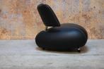 Als NIEUW! zwarte leren Leolux Pallone design fauteuil, Leolux, Leolux, Design, 75 tot 100 cm