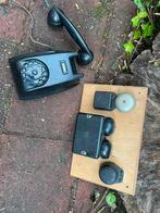 Mooie oude bakeliet PTT- telefoon met ringels., Ophalen of Verzenden, Gebruikt, Met draaischijf