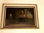 Schilderij biddende boerin 30 x 21 cm, Antiek en Kunst, Kunst | Schilderijen | Klassiek, Verzenden