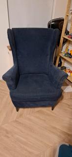 IKEA Stoel Donkerblauw - Heerlijk Zitten!, Huis en Inrichting, Fauteuils, Ophalen, Hout, Gebruikt, 50 tot 75 cm