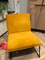 Gele Corduroy Stoel, Huis en Inrichting, Stoelen, Ophalen, Gebruikt, Bruin, Metaal