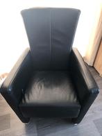2 leren fauteuils, Huis en Inrichting, Ophalen, Zo goed als nieuw, 50 tot 75 cm, Leer