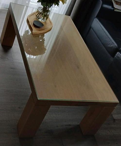 Salontafel (evt. met glasplaat), Huis en Inrichting, Tafels | Salontafels, Gebruikt, Minder dan 50 cm, 50 tot 100 cm, 100 tot 150 cm