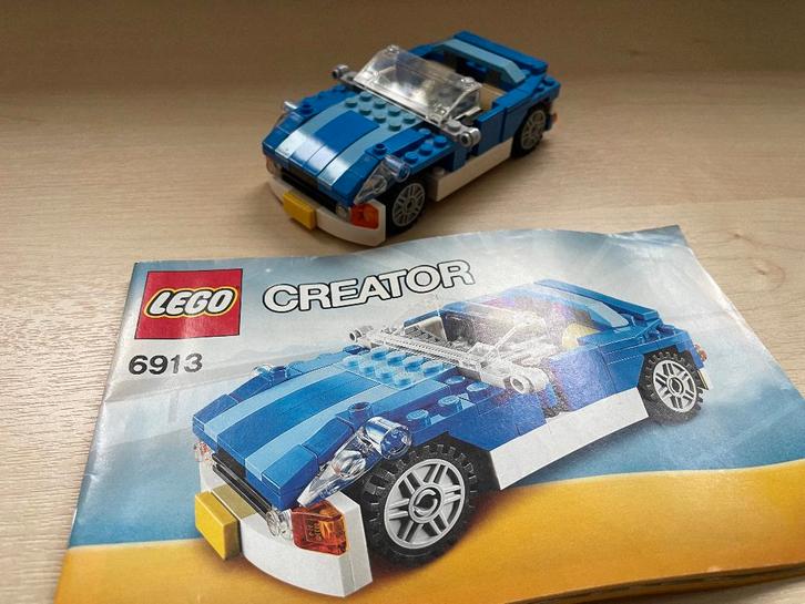 Lego Creator 6913 Blauwe Sportwagen, Kinderen en Baby's, Speelgoed | Duplo en Lego, Zo goed als nieuw, Lego, Complete set, Ophalen of Verzenden