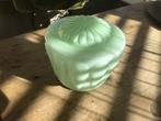Vintage art deco plafondlamp pastelgroen Thabur?, Huis en Inrichting, Ophalen of Verzenden, Zo goed als nieuw, Glas, Art deco vintage