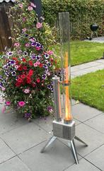 Nieuw binnen: RVS pellet terras heater (135 cm), Tuin en Terras, Terrasverwarmers, Ophalen of Verzenden, Nieuw, Vloer, Waterbestendig