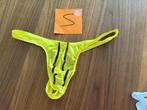 nylon string, herenstring, geel, maat S, shiny, Ophalen of Verzenden, Geel, Slip