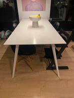 Witte Eettafel (Loods 5) - 90x200cm, Huis en Inrichting, Tafels | Eettafels, Ophalen, Overige materialen, Gebruikt, 50 tot 100 cm
