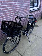 Oma Fiets Zwart mét fietskrat voor., Minder dan 47 cm, Ophalen, Gebruikt, Cumberland