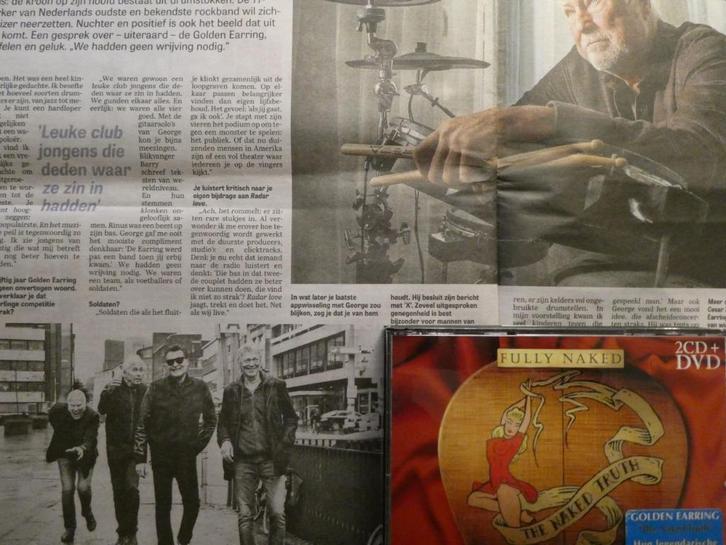 Golden Earring fully naked 2cd+dvd+Telegraaf artikel Cesar Z, Cd's en Dvd's, Cd's | Pop, Zo goed als nieuw, 2000 tot heden, Ophalen of Verzenden