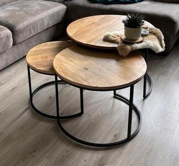 3 Ronde Salontafeltjes Set beschikbaar voor biedingen
