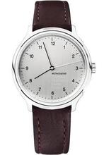 Mondaine Helvetica Mechanical, Overige merken, Leer, Staal, Polshorloge