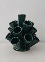 Petrol bloemenvaas, Huis en Inrichting, Ophalen of Verzenden, Zo goed als nieuw, Glas, Minder dan 50 cm