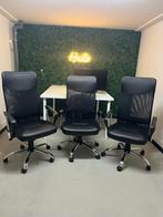 3 Zwarte Bureaustoelen - Ergonomisch, Ophalen, Gebruikt, Zwart, Bureaustoel