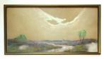 Schilderij met Hollands landschap, gesigneerd., Antiek en Kunst, Kunst | Schilderijen | Klassiek, Ophalen of Verzenden
