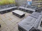 Pallet loungeset antraciet., Tuin en Terras, Tuinsets en Loungesets, Ophalen, Gebruikt