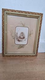 Antieke foto in mooie lijst,  zie foto's, Antiek en Kunst, Ophalen of Verzenden