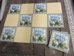 16 stuks Engelse wandtegels met prachtige bloem 15x15cm, Antiek en Kunst, Ophalen