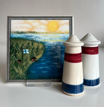 Vintage Rörstrand Picknick Peper + Zout Vuurtoren M. Westman beschikbaar voor biedingen